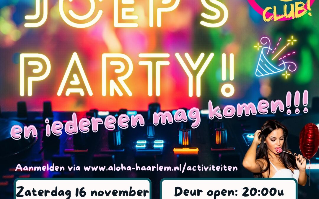 🎉🪩Je bent uitgenodigd op Joep’s party! 🤩🥳